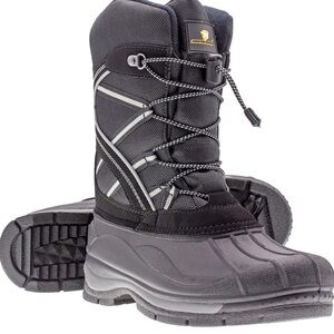 Waterproof Black Snow Boots for Men